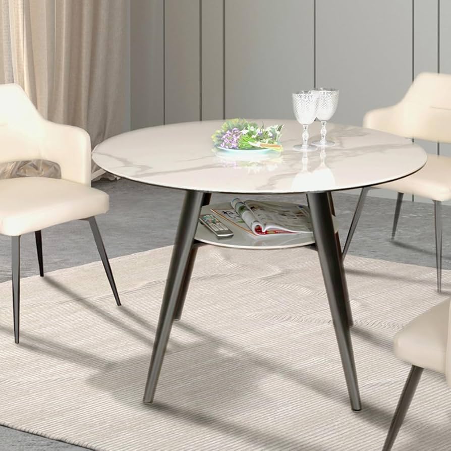 【未使用】UNIVERSE セラミック ダイニングテーブル 幅100 Amazon｜ダイニングテーブル100 サークル セラミック WH｜ダイニング