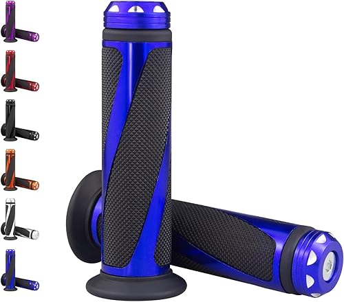 Miniatura 1 de Empuñaduras universales para manillar de motocicleta para motocicletas con agarre izquierdo de 78 pulgadas y 1 pulgada derecha