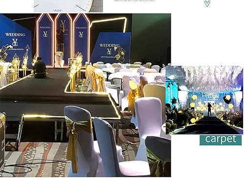 Miniatura 5 de HUAHOO - Alfombra para pasillo, Accesorios para bodas, 2mm, Alfombra color rojo para pasillo, tapete para escalones y repetir la demostración,