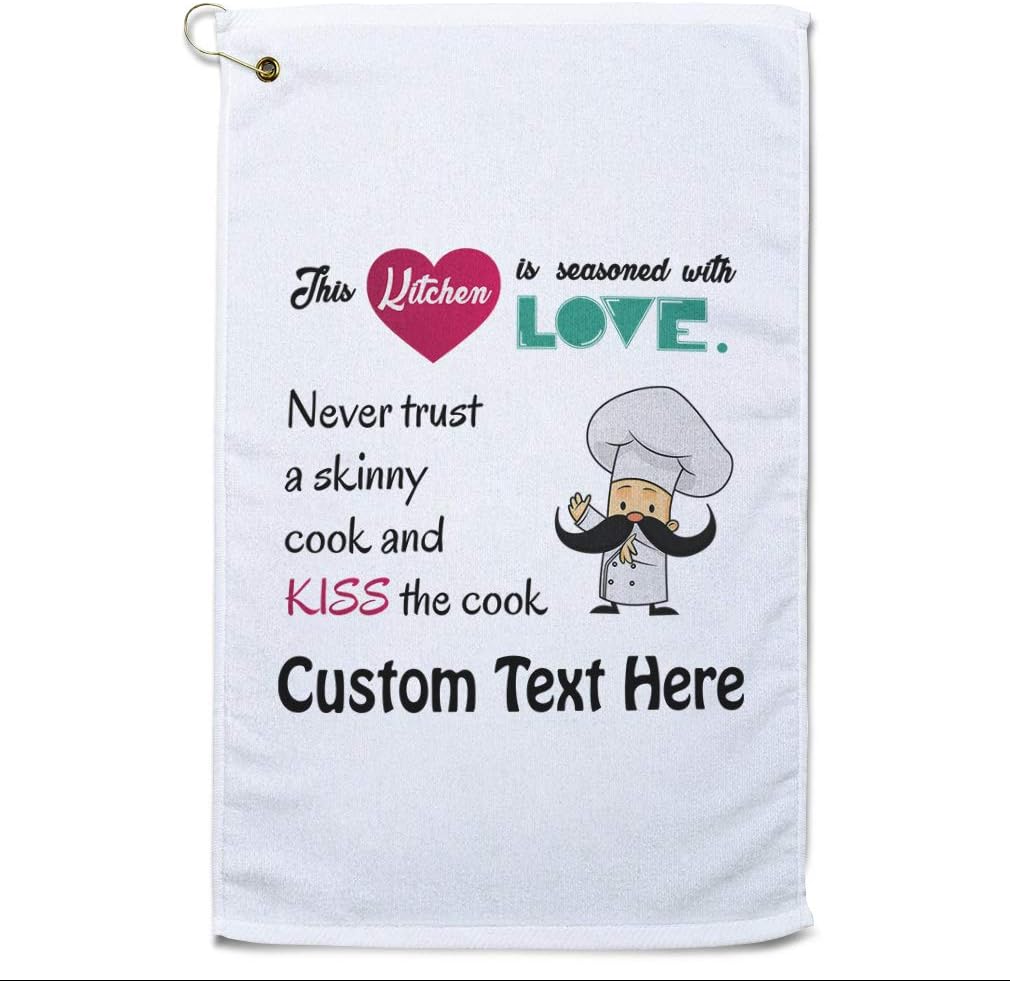 Style In Print Golf Towel Kitchen is Seasoned with Love Home Cotton Bag Accessories