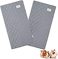 Scenereal Guinea Pig Cage Liner, Fleece Liner 2 Pack - Strong Water Absorption Reusable Washable Pee Pads, Soft and Comfortable Mat for Small Animals Chinchillas Rabbits Hamster Bunny
