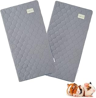 Scenereal Guinea Pig Cage Liner, Fleece Liner 2 Pack - Strong Water Absorption Reusable Washable Pee Pads, Soft and Comfortable Mat for Small Animals Chinchillas Rabbits Hamster Bunny