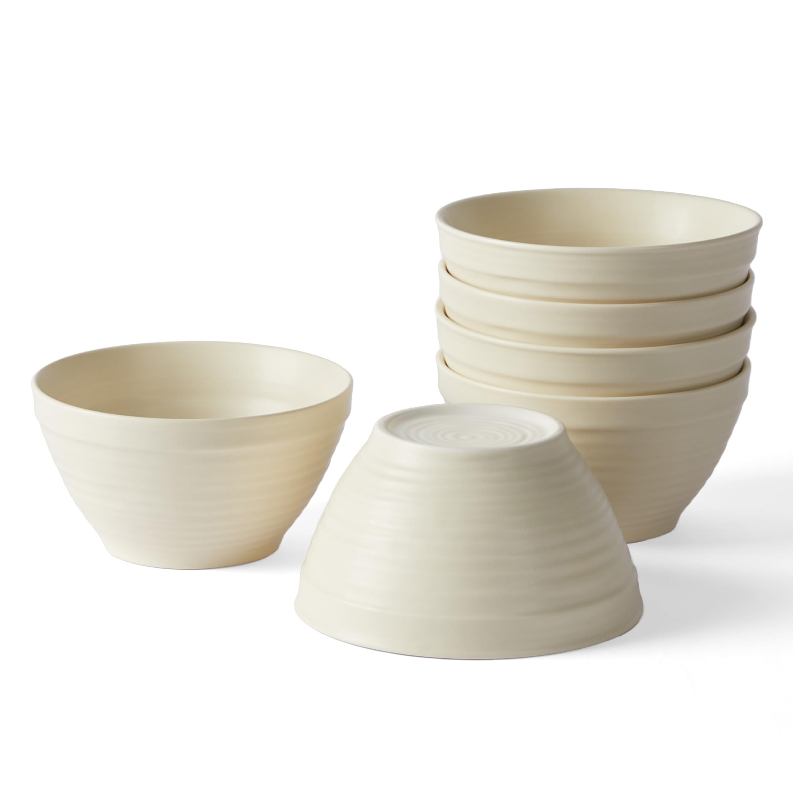 Jiwoo Müslischalen Bowl Schüssel 6er Set, 370ml Suppenschalen Dessertschalen für Nudeln, Salat, Obst, EIS