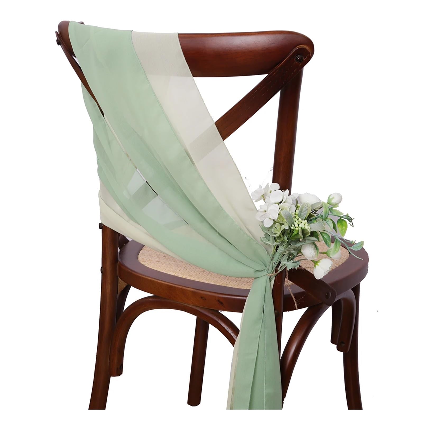 24 Stück 17x275cm Chiffon Stuhlschärpen 12er Set Salbeigrün Stuhlschärpen Hochzeit Stuhlhussen Band Hochzeitsfeier Gang Stuhl Dekor(Pink)