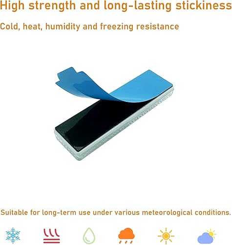 Miniatura 5 de Reflector LED blanco de seguridad rectangular autoadhesivo de 2.992x0.866 in para remolque de buzón de entrada