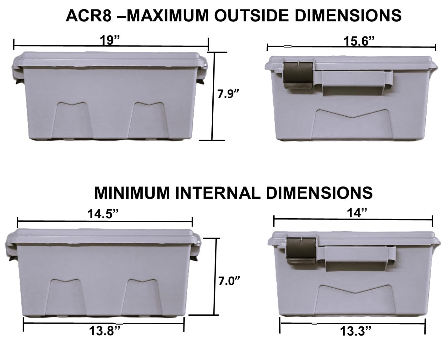 MTM ACR8 Ammo Crate Utility Box – Dry Storage, Ansicht 2