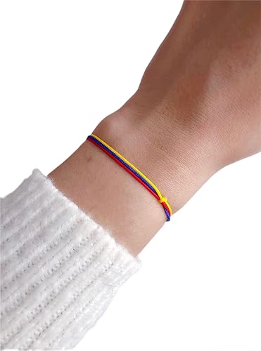 Miniatura 5 de Thin Colombia Bracelet, Pulsera de Colombia, Colombian Bracelet, Colombian Flag Bracelet, Colombian Jewelry, Yellow Blue Red Bracelet, Brazalete de