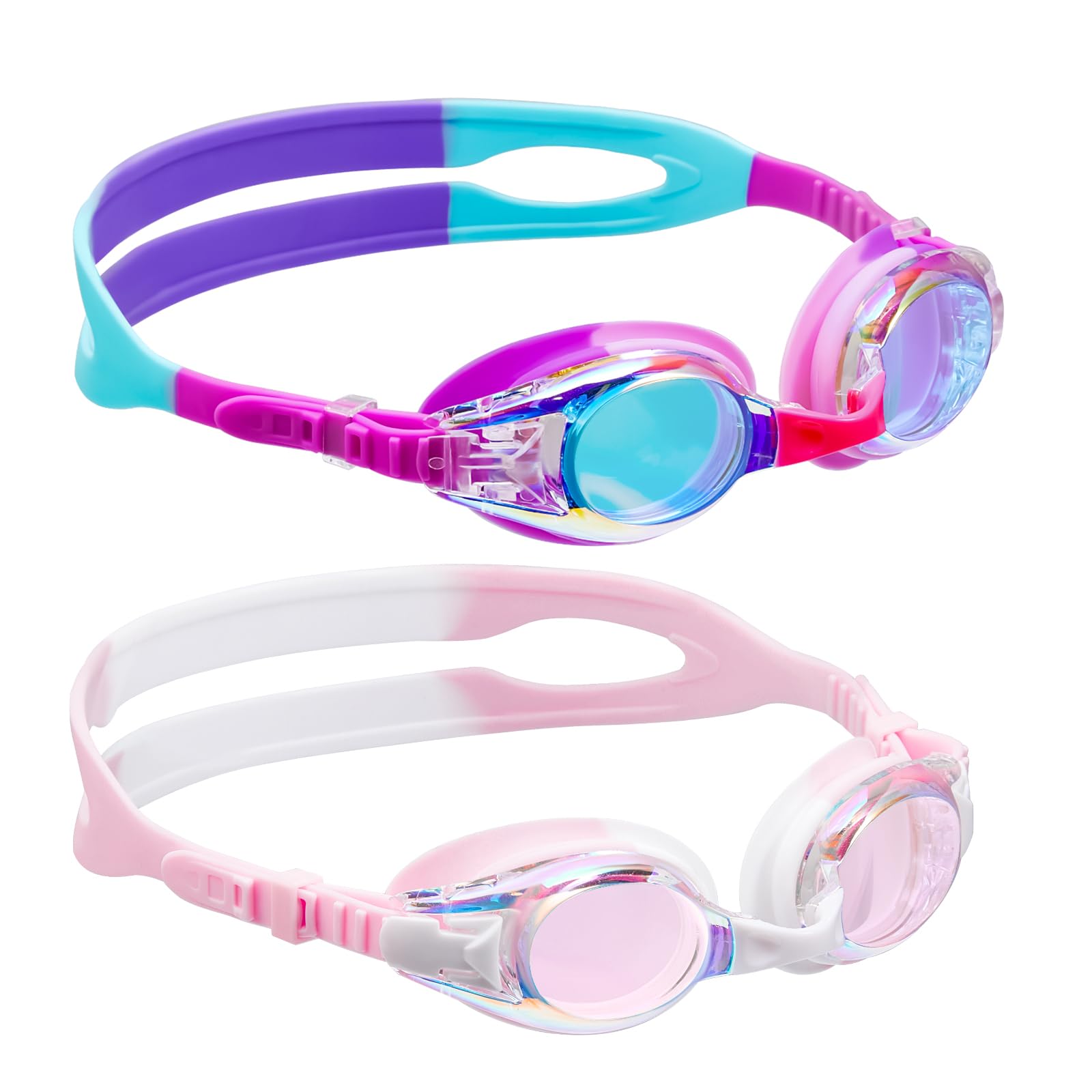 Aegend 2 Pack Kids Goggles, Swimming Goggles for Kids Age 4-16 Boys and Girls Youth, Anti-Fog Waterproof Anti-UV Pool Goggles