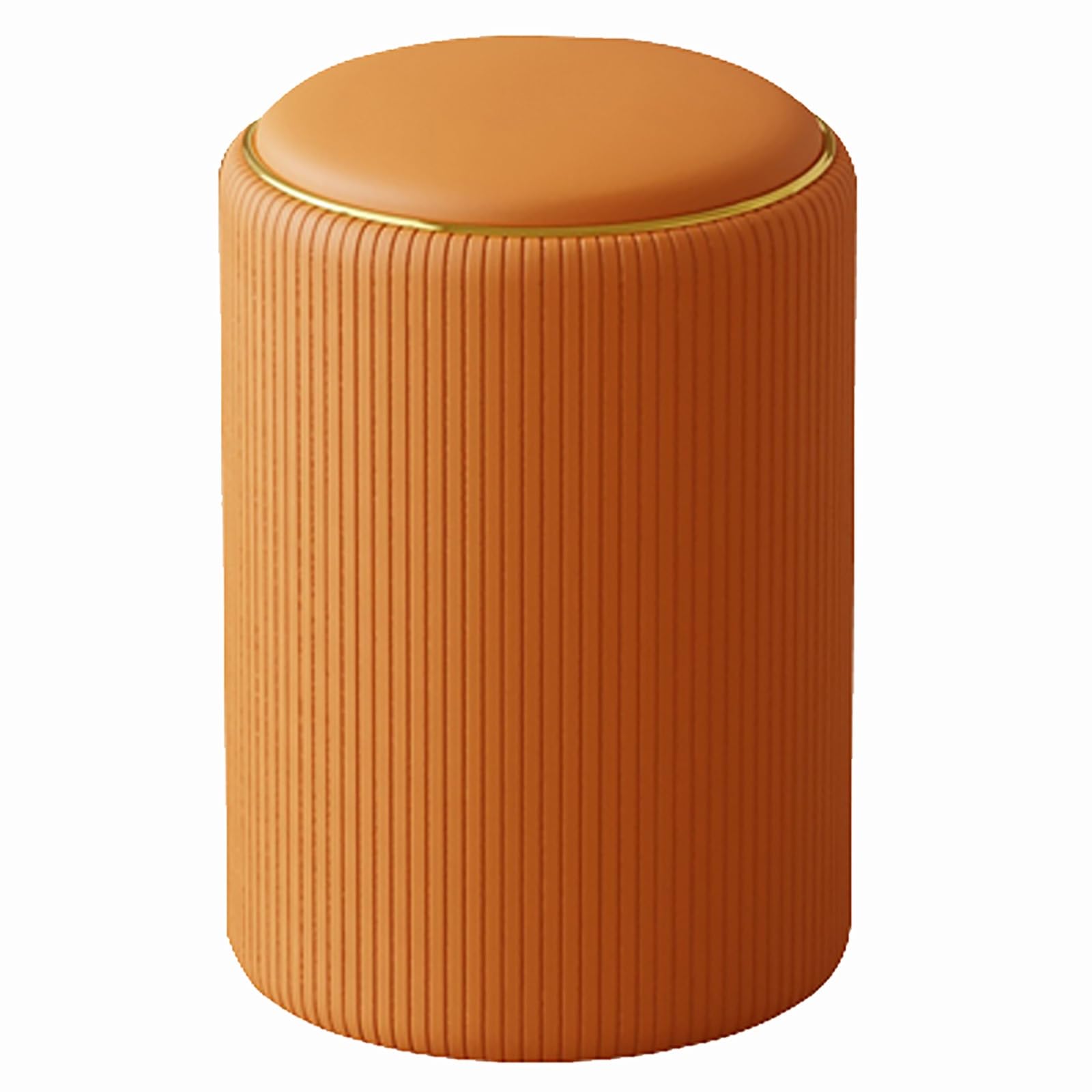 Rangement maquillage optimisé grâce au tabouret en cuir pour coiffeuse