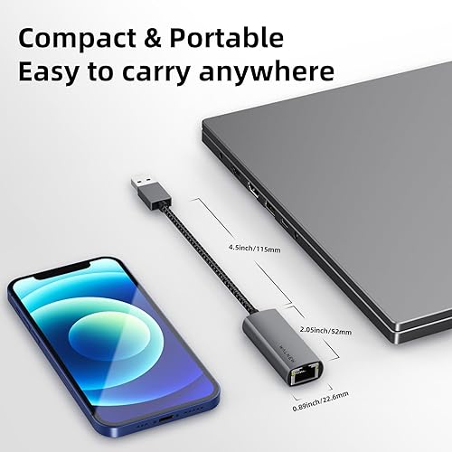 Miniatura 5 de Adaptador USB a Ethernet, adaptador de red LAN Gigabit WALNEW USB a RJ45 Gigabit 3.0, adaptador Ethernet compatible con MackBook, iMac, XPS,