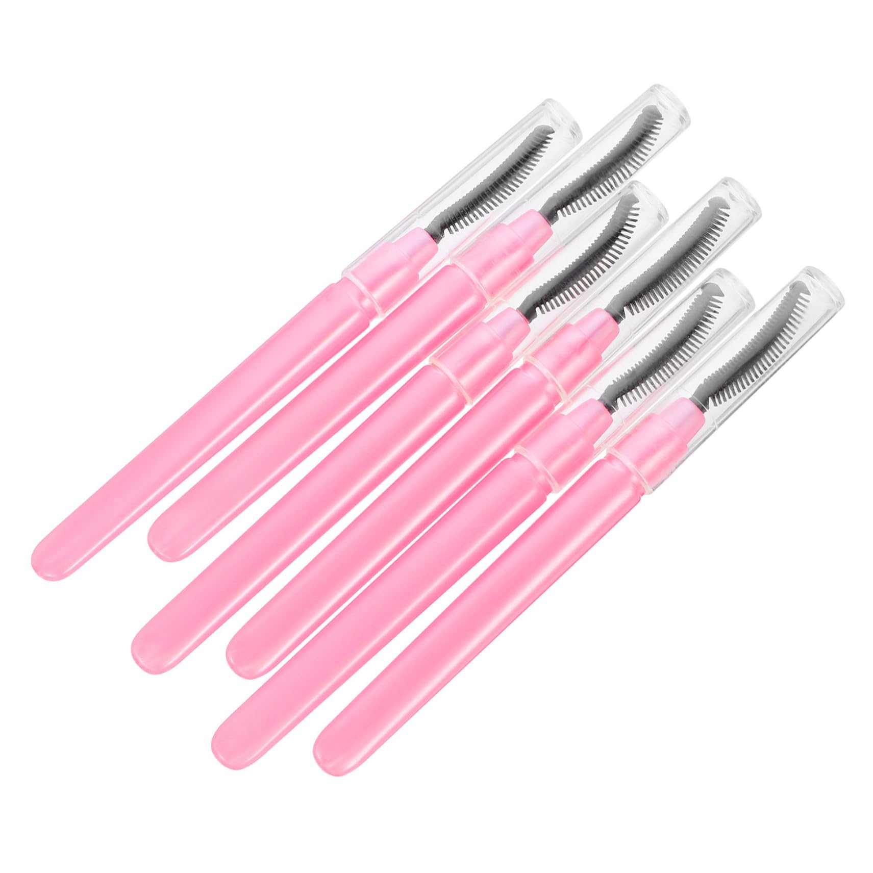 Beatifufu 6 Pack Silicone Mascara Brushes Eyelash Applicator Set Comb Eyebrow Wand for Travel Soft for Natural Dramatic Lash Styles