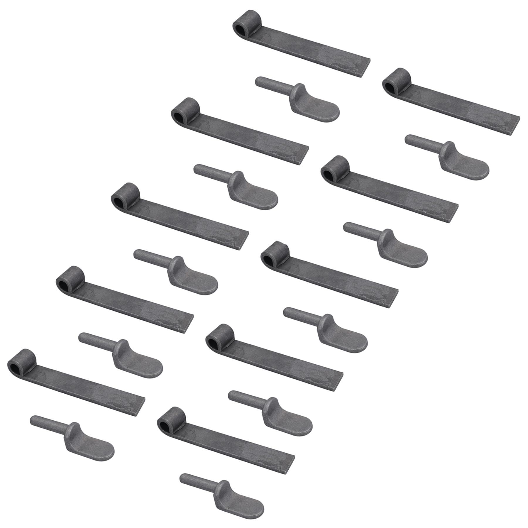 Tailgate Straight Hinge 150 x 30mm + 12.5mm Weld on Gudgeon Pin Self Colour 10pk