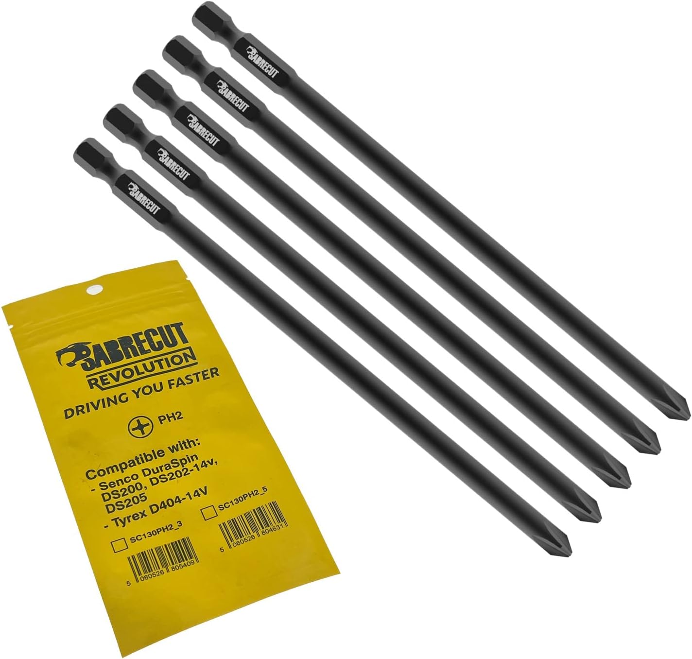 5 x SabreCut SC130PH2_5 130mm PH2 Compatible with SENCO DuraSpin DS200