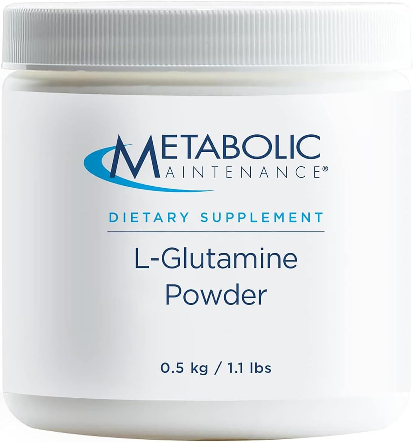 Metabolic Maintenance L-Glutamine Powder - 1000mg Pure Amino Acid Supplement, Easy Drink Add-in - Support for Gut + Intestinal Health, Exercise + Muscle Recovery (500g / 500 Servings)