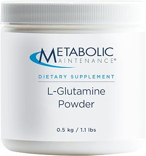 Metabolic Maintenance L-Glutamine Powder - 1000mg Pure Amino Acid Supplement, Easy Drink Add-in - Support for Gut + Intestinal Health, Exercise + Muscle Recovery (500g / 500 Servings)