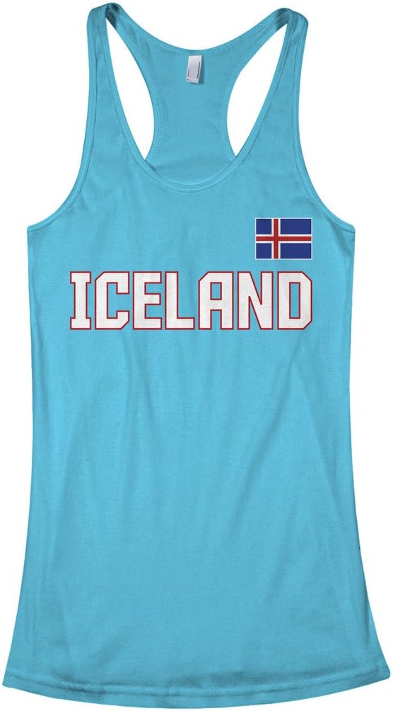 Threadrock Women's Iceland National Pride Racerback Tank Top