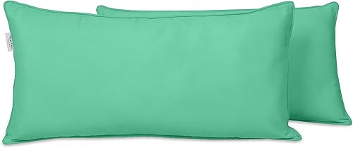 Miniatura 8 de Vargottam Funda de almohada lumbar de tela de poliéster para interiores y exteriores, funda de cojín rectangular impermeable para todo tipo de