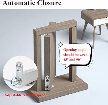 MIMIRACLE Self Closing Pivot Hinge, Heavy Duty Hidden Door Hinge Wood Door