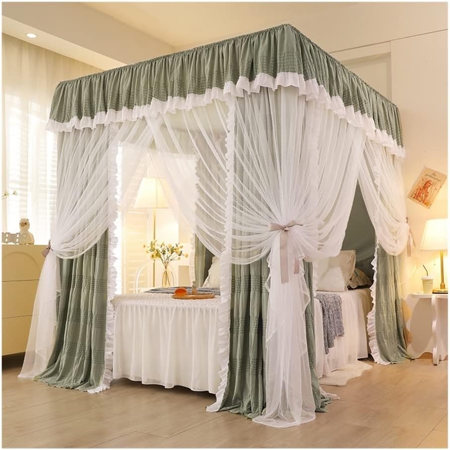 Bed Canopy Mosquito Nets for 1.8m/6ft Bed, Dustproof & Blackout Bed Canopy, Bed Curtains for Boys' and Girls' Bedrooms (Color : Style 3, Size : 1.8x2x2m)