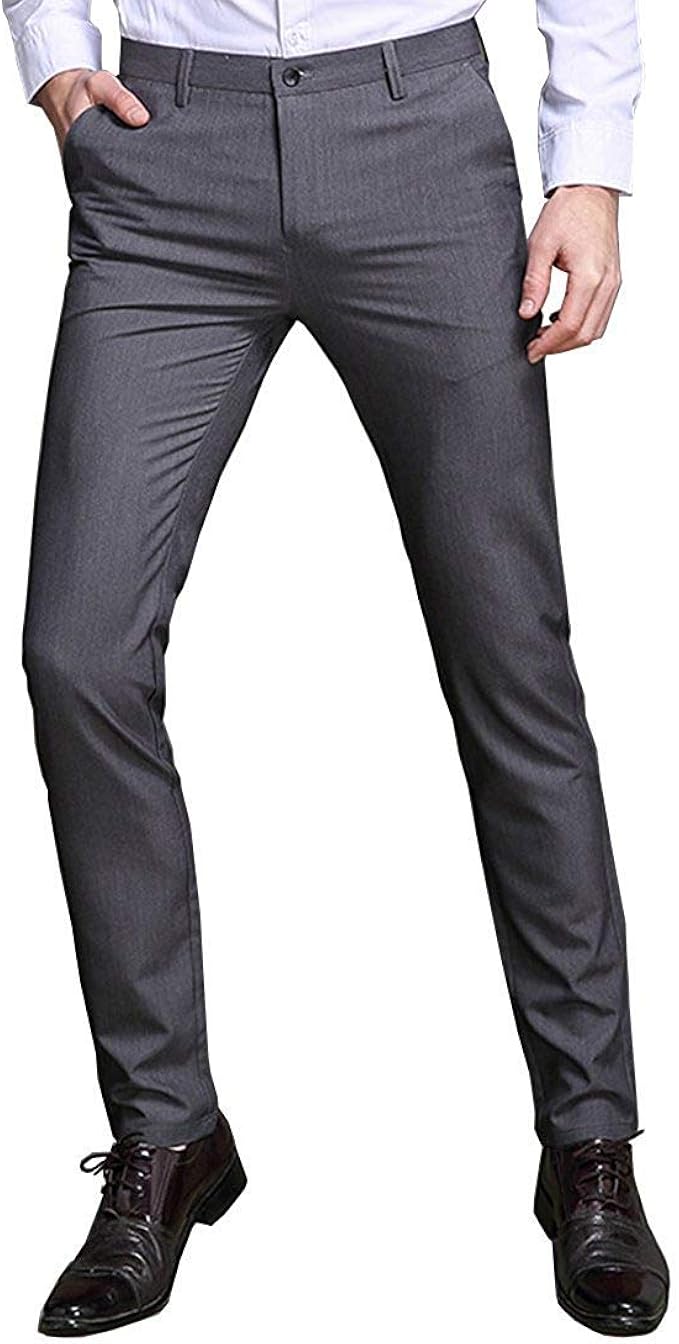 Amazon Co Jp Yimanie スラックス メンズ ビジネススラックス スリム スーツパンツ 裾上げ済 厚手 薄手 ロングパンツ 光沢 美脚 通勤 ノータック ストレート 仕事着 オールシーズン 服 ファッション小物
