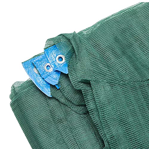 Red para la cosecha de aceitunas modelo Pugliese antiespinas de polietileno 90 g/m² con apertura y ojales con esquinas reforzadas (6 x 6 metros)