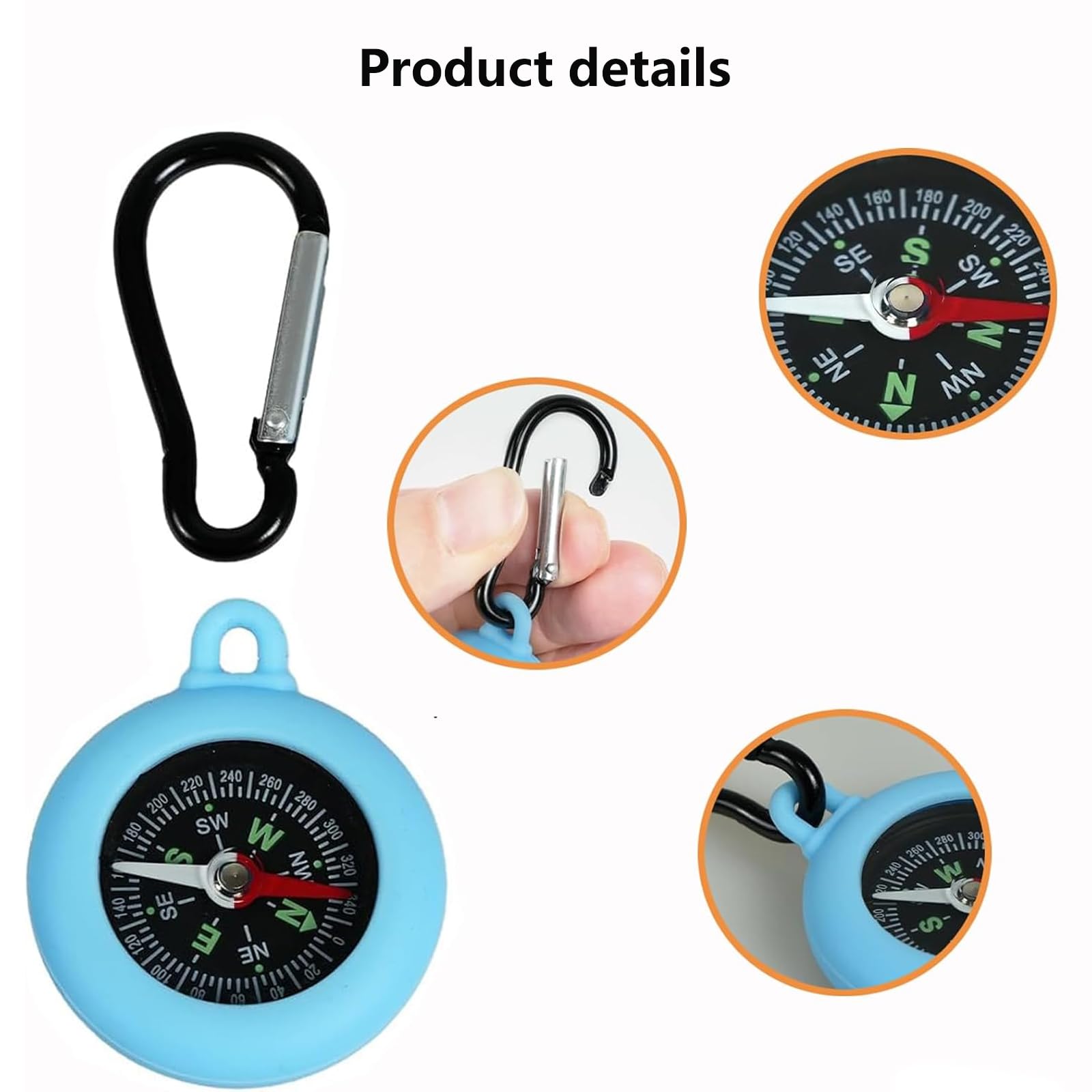 6 Pièces Boussole avec Mousqueton 2 en 1, Mini Boussole de Camping Multicolore pour Randonnée Enfants, Porte-Clés Étanche Résistant à l'eau pour Extérieur, Urgence, Cadeau (6 Pièces 6 Pièces Boussole avec Mousqueton 2 en 1, Mini Boussole de Camping Multicolore pour Randonnée Enfants, Porte-Clés Étanche Résistant à l'eau pour Extérieur, Urgence, Cadeau (6 Pièces