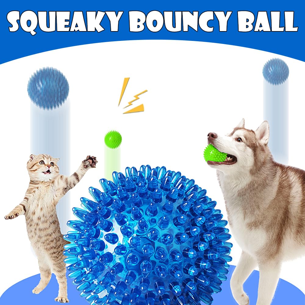 Speedy Panther 3Pack Squeaky Dog Ball Toys, Rubber Dog Chew Balls for Boredom Floatable Pool Toy - Image 3