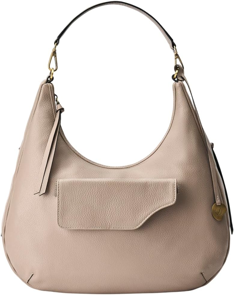 Large Hobo Bag – The Wendy - Italian Pebbled Leather Bag for Women - Convertible & Removable Straps- Sleek Crossbody