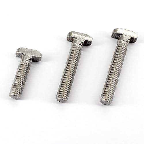 Miniatura 9 de Perno de ranura en T de acero inoxidable M8x20mm 304 Serie 40 Perfil de aluminio en forma de T Tornillo de 0.701 in Tamaño de la cabeza