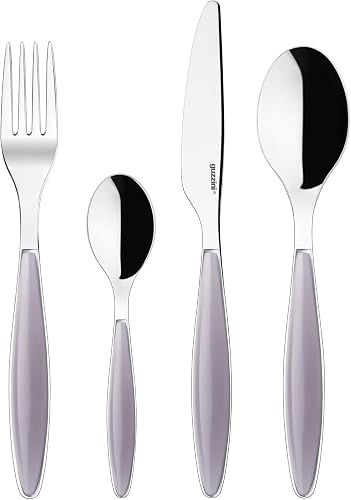 Guzzini - Feeling, 24-Piece Cutlery Set - Sky Grey, 15.8 x 7.5 x h25.5 cm - 23000092 - 1