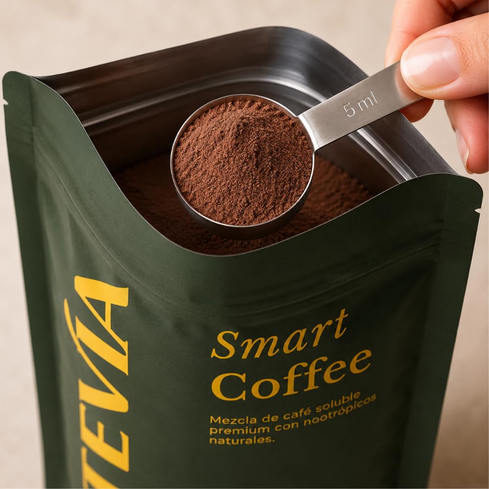 Altevia Smart Coffee, Mezcla de café con Nootrópicos Naturales: Concentración, Memoria y Agilidad Mental | Melena de León, L-Teanina, Bacopa, Ginkgo Biloba y Vitaminas B