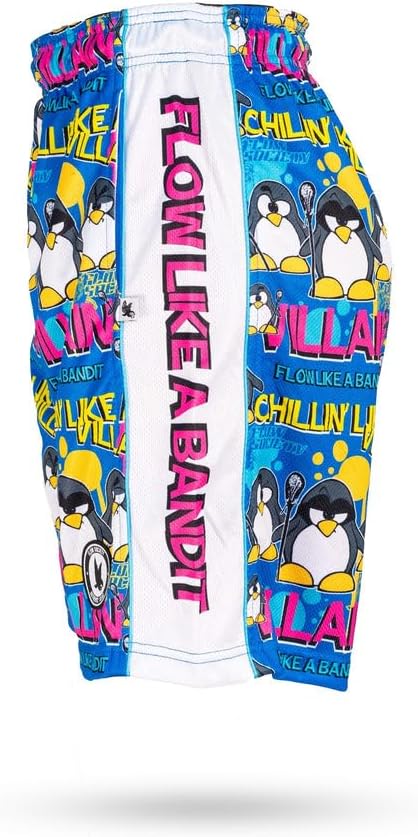 Flow Society Chillin Villain Attack Boys Shorts - Athletic - Basketball - Baseball - Hockey - Football - Lacrosse - Blue