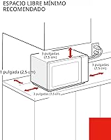 Vista 8 de Toshiba ML-EM62P(SS) - Horno microondas grande de sobremesa con sensor inteligente, 6 menús, descongelación automática, modo ECO, opción de silencio