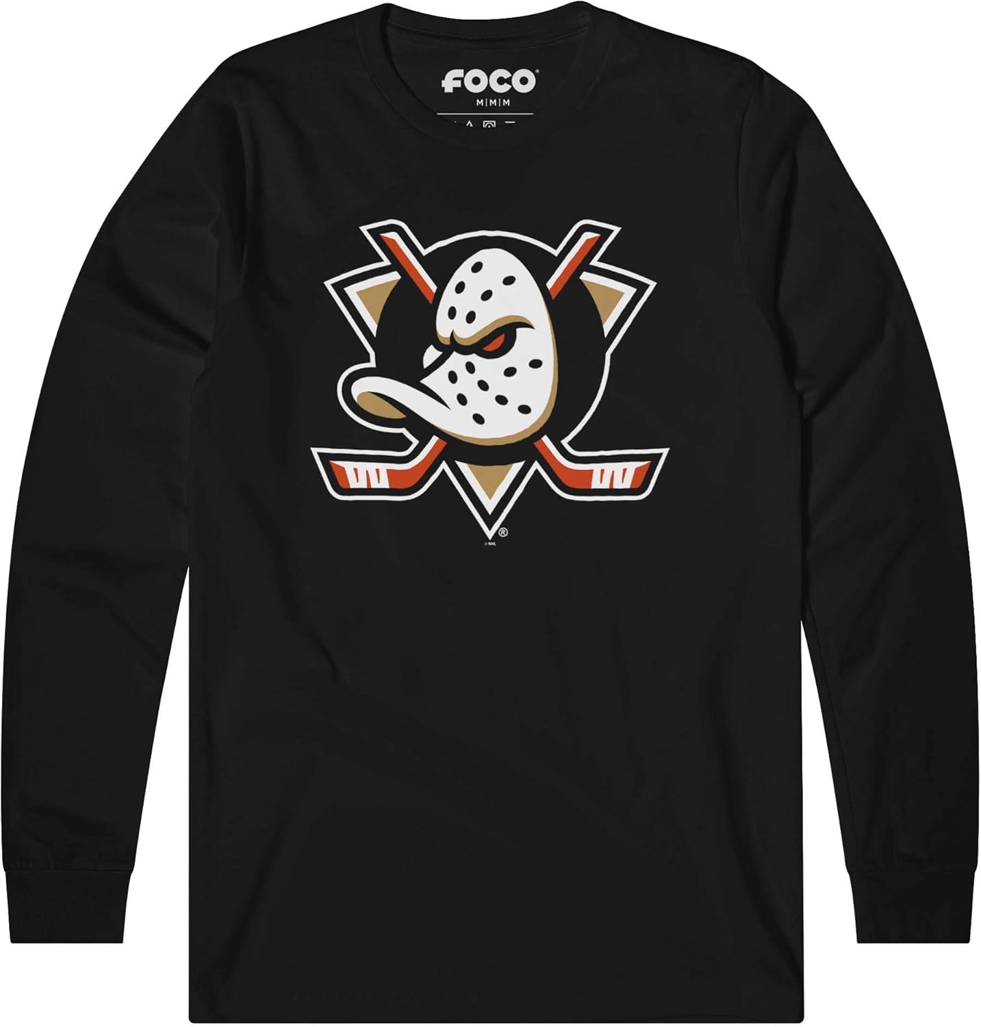 FOCO NHL Mens NHL Primary Team Logo Black Long Sleeve T-Shirt - Image 2