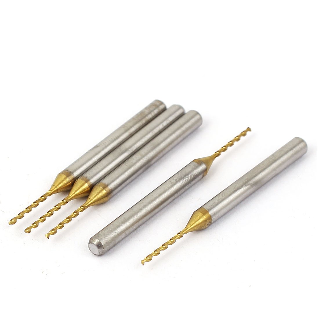 Aexit 38mm Length Fuses 0.9mm Tip TiN Coated Carbide CNC PCB End Micro Drill Bits PCB Fuses 5 Pcs