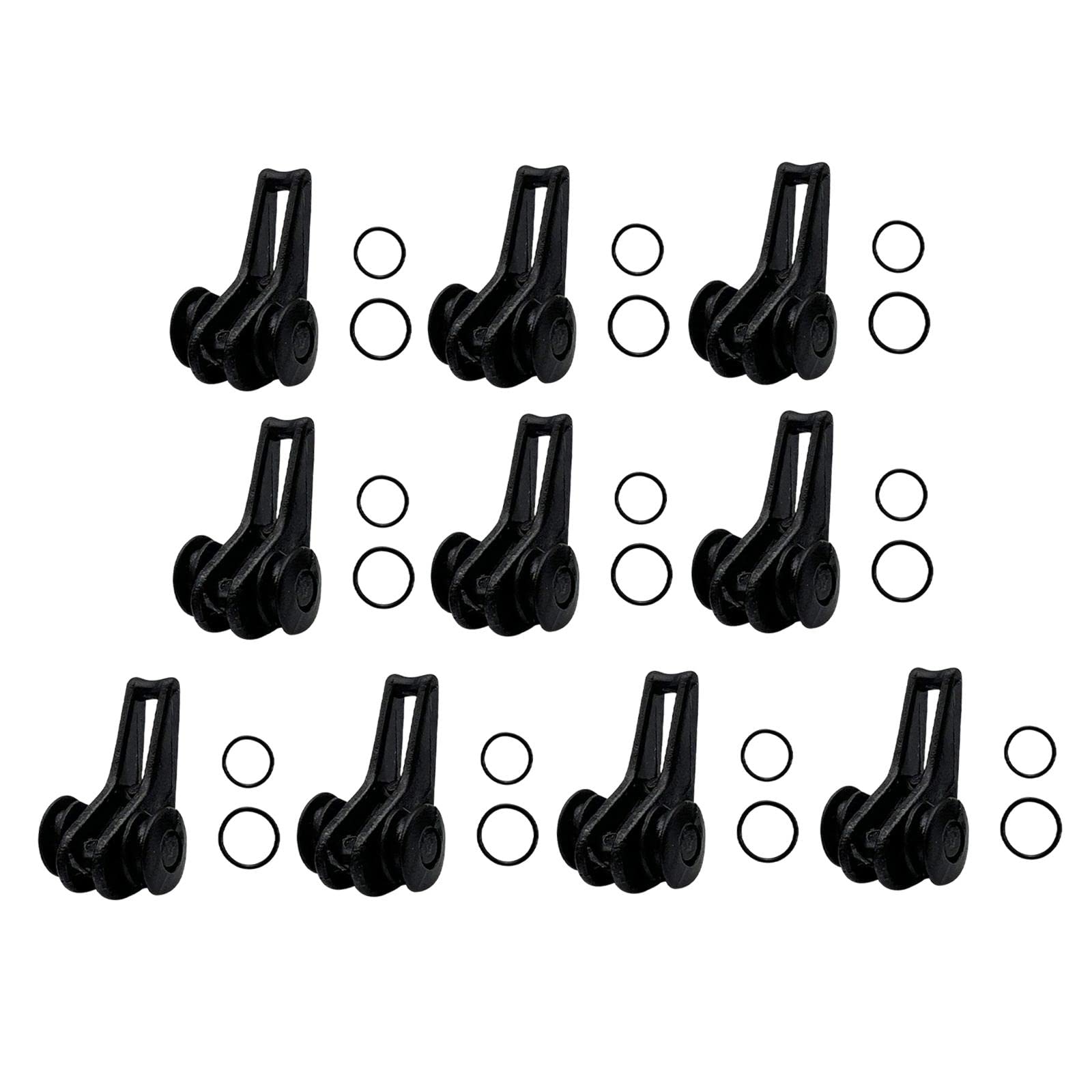 10x Fishing Hooks Keeper Hook Keeper for Lures Mini Fishing Rod Hook Keepers Black-image-12