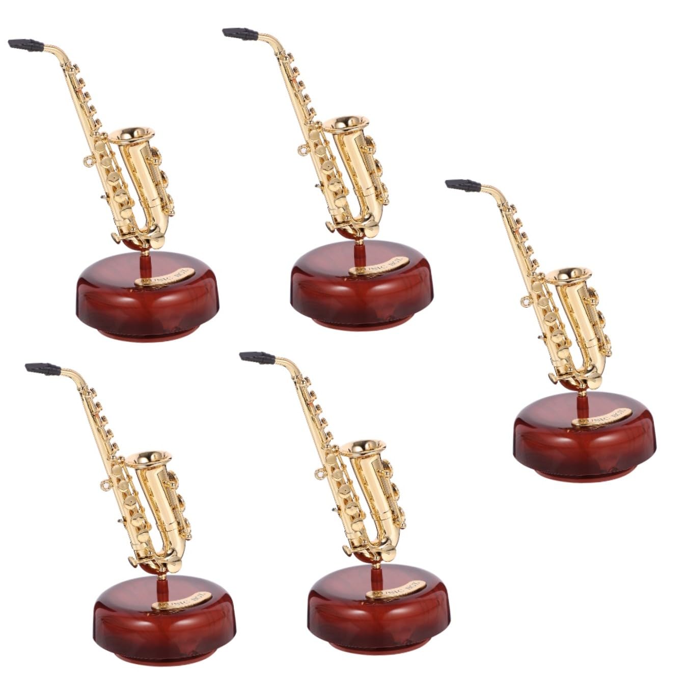 MAGICLULU 5pezzi Carillon Vintage Forma Strumento Musicale Music Box per Decorazione e Regali Compleanno Incantevole per e Camere