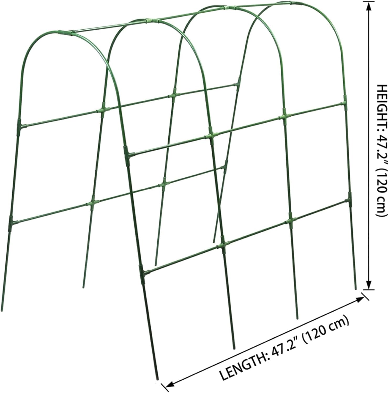 Garden Arch Trellis, Garden Arch Trellis for Climbing Plants, 47.2X 47.2 inch U-Shaped Plant Support, Rust-Resistant Plastic Coated Cucumber for Tomatoes Peas Flowers