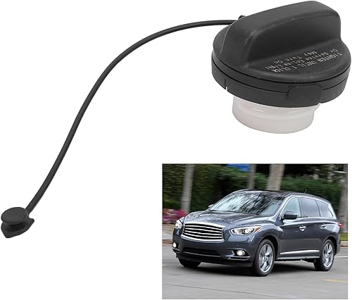 Miniatura 6 de Zerone Tapa de combustible, cubierta de montaje de gas ABS con correa 17251-3JA0A de repuesto para Infiniti JX35 QX60