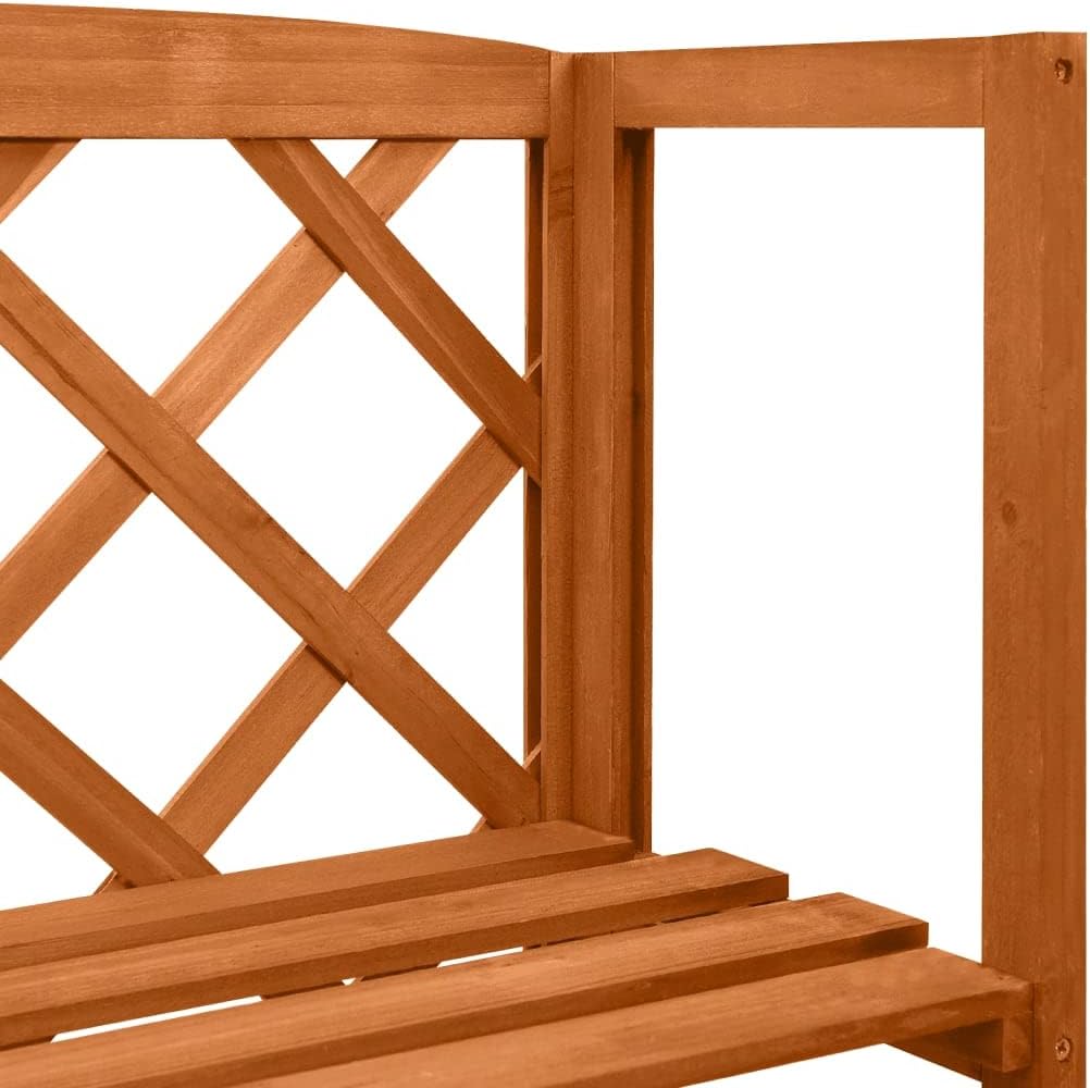 Trellis with 3 Shelves 21.6"x11.8"x55.1" Solid Fir Wood Planter Raised for Indoor Outdoor Garden Vegetables Flower Herb Plants Bed Elevated Wooden Box Stand for Backyard Patio Balcony,Brown