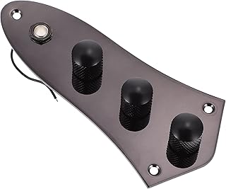 Placa de circuito para graves elétricos, placa de circuito de graves portátil com controle de graves e potenciômetro, placa de controle totalmente carregada para Jazz Bass J Black (preta)