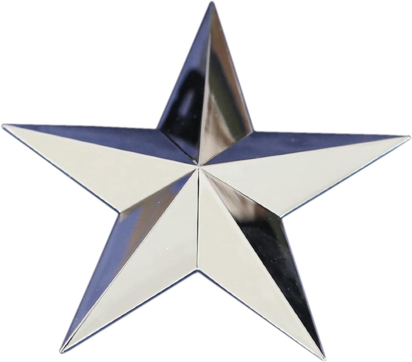 3.5" Five Point Star 3D Auto Emblem (90mm, Chrome)