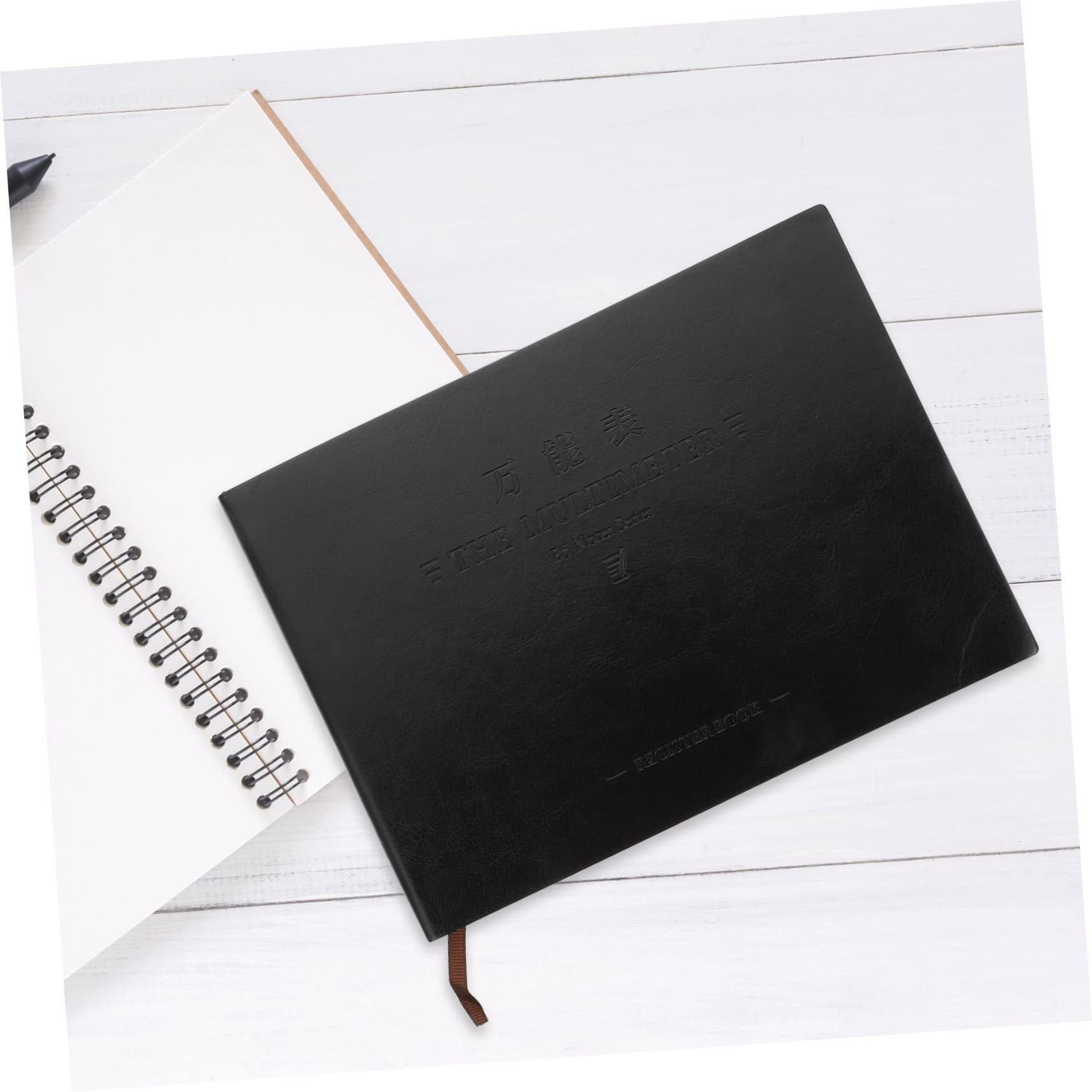 Einfaches Kontobuch 1 Stück Schwarz Kunstleder Papier Formularbuch
