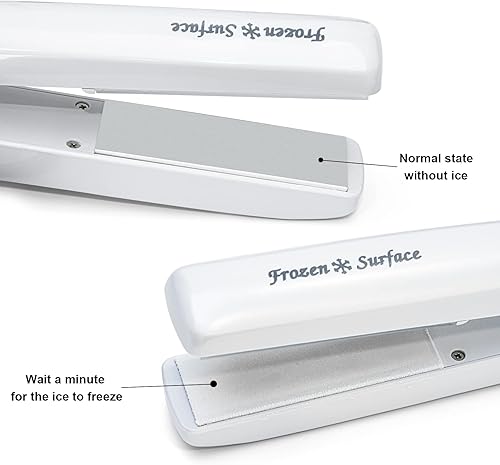 Miniatura 4 de Elitzia ET1410 - Plancha para el cabello congelado, 15.8F, plancha plana de terapia fría para reparación del cabello dañado y protección del color