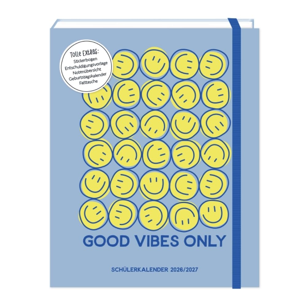 Grafik Werkstatt Das Original GmbH & Co. KG Schülerkalender 2026/2027 Good Vibes Only