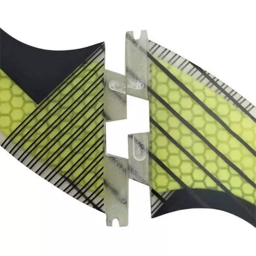 bohally Fiberglass+Honeycomb Surfboard Fin (3) Glass Flex Thruster Surf Fin Style G5 - Tri Fin Thruster Set Surfboard fins Size M Size fins