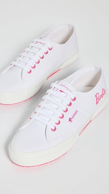 Superga Barbie Logo Low Cut Women's White Pink