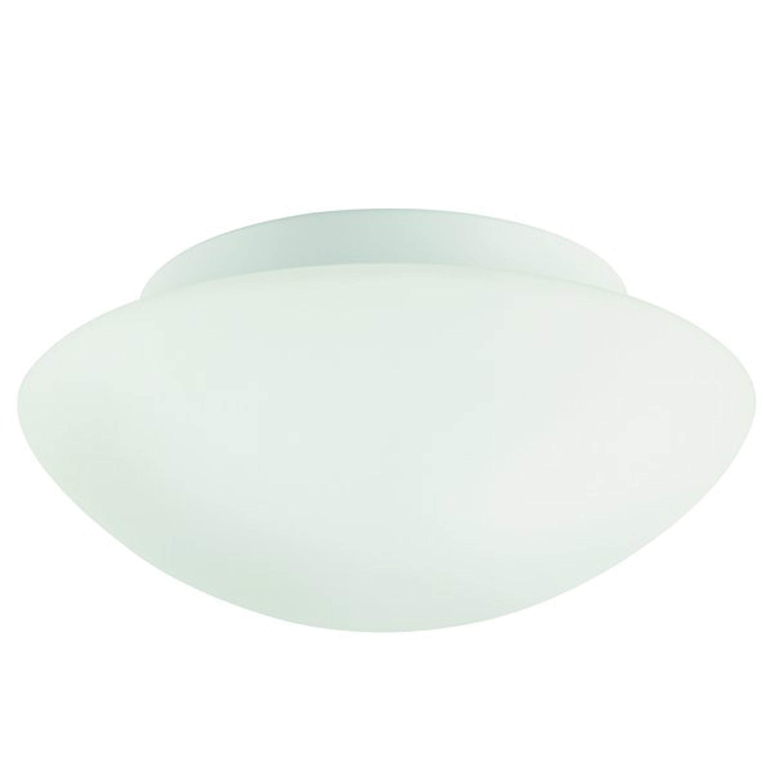 Nordlux Ufo Glass Ceiling Light Bathroom Safe White,mains from B&Q