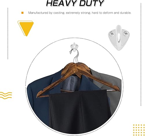 Miniatura 4 de AMYSPORTS Percha de pared inoxidable Gancho de tornillo Percha al aire libre Gancho colgante Acero Heavy Duty Percha Ganchos cocina SUS316 4 unids