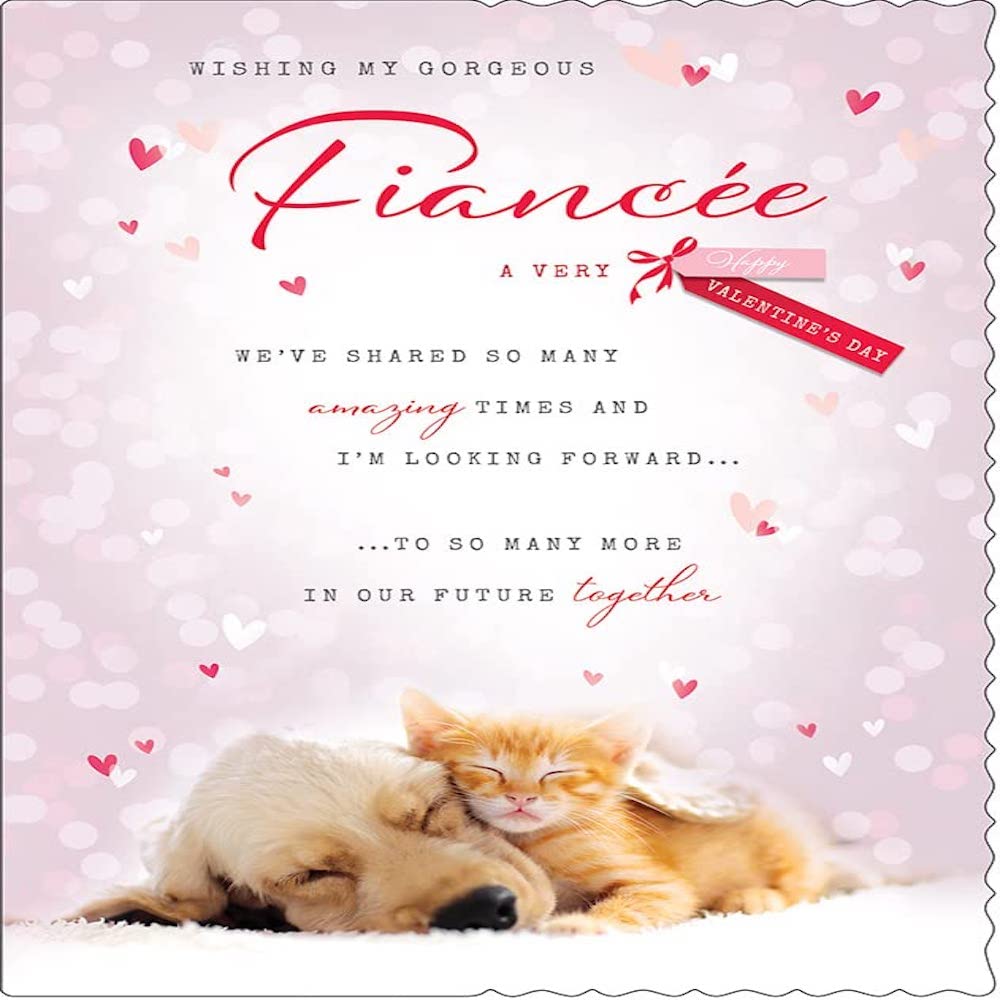 Valentine's Day Card Gorgeous Fiancée - 10 x 7 inches - Avant Garde